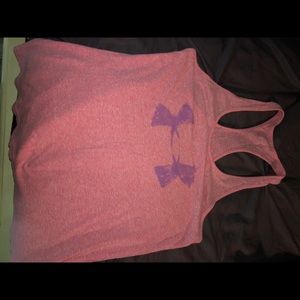 Pink under armor exercise tank